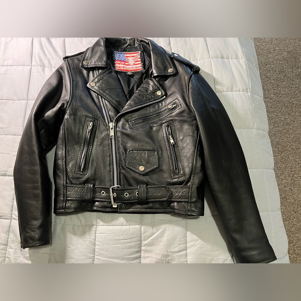 Vintage Leather Moto Jacket